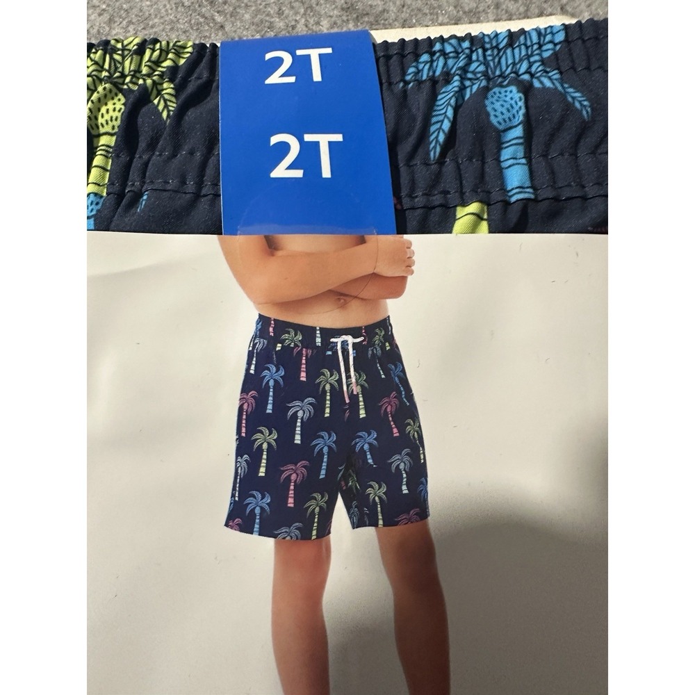 Boys‎ Resort Swim Trunks With Built-In Liner By Member's Mark 2T Palm Tree Theme